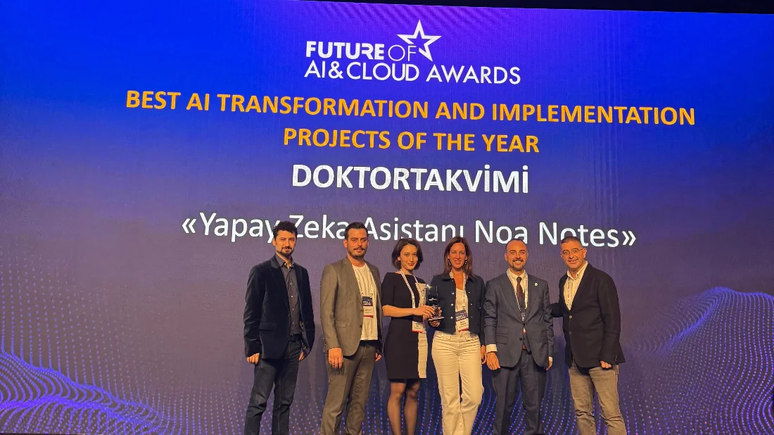 DoktorTakvimi'nin Yapay Zekâ Asistanı Noa Notes'a Büyük Ödül