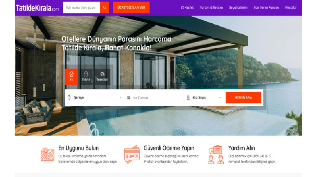 Global alternatif konaklama servislerine yerli rakip geldi.